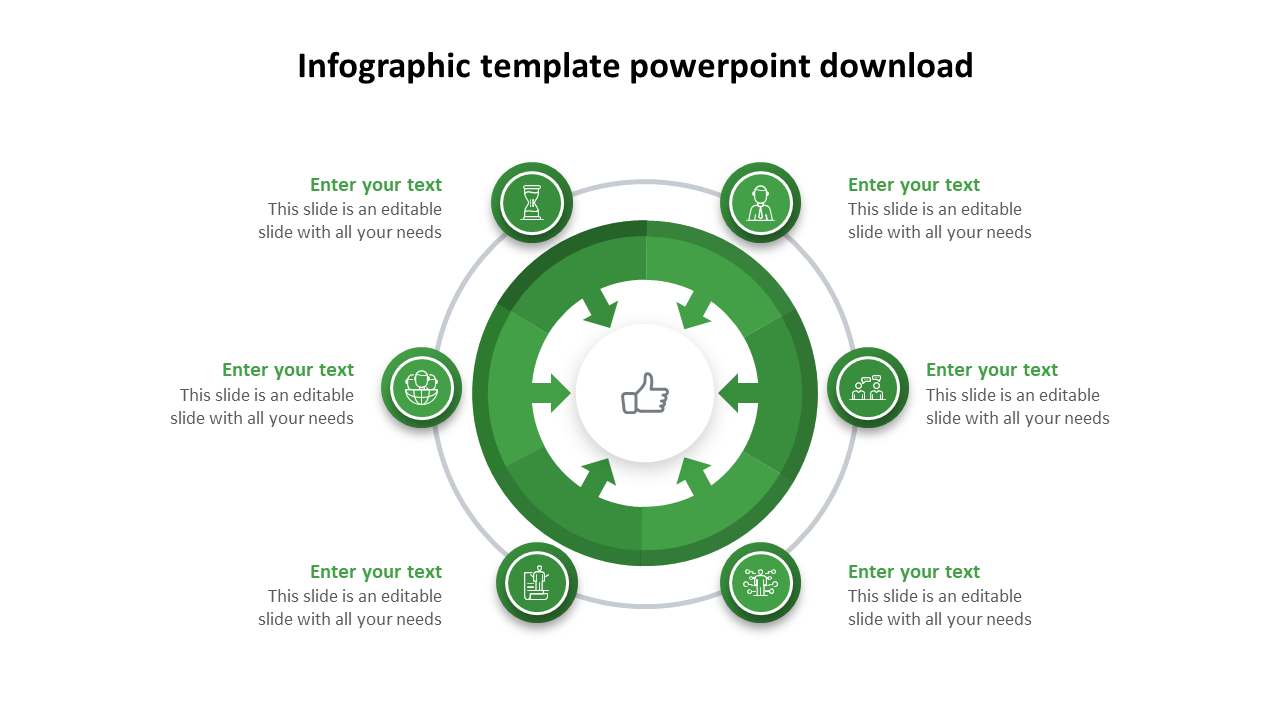 infographic template powerpoint download-green